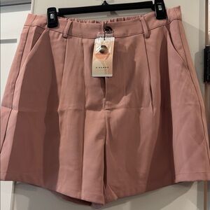 Women's High Waist Shorts - Blush Pink